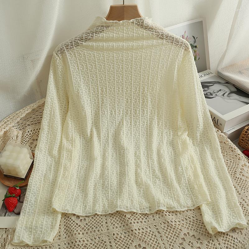 Women's Blouses Women Lace High Collar Transparent Blouse Spring Autumn Long Sleeve Sweet Korean Fashion Shirt Elegant Basic Slim Femme, Black
Women's Blouses Women Lace High Collar Transparent Blouse Spring Autumn Long Sleeve Sweet Korean Fashion Shirt Elegant Basic Slim Femme, Black