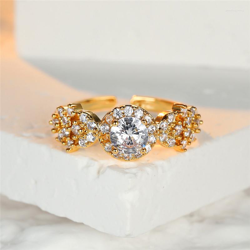 Wedding Rings Classic Female Crystal Round Open Ring Boho Gold Color Angel Wing Engagement Luxury White Zircon For Women
Wedding Rings Classic Female Crystal Round Open Ring Boho Gold Color Angel Wing Engagement Luxury White Zircon For Women
