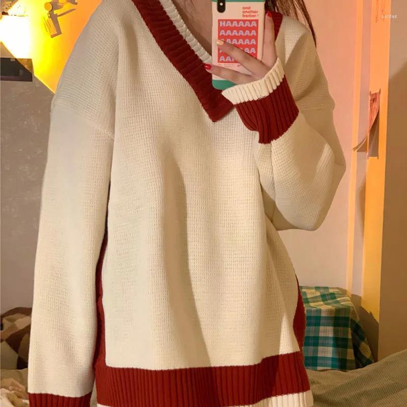 Women' Sweaters V-neck Loose Harajuku Oversized Sweater Women 2023 Spring Autumn Casual Splicing Pullovers Elegant Long Sleeve Lady, Creamy-white
Women' Sweaters V-neck Loose Harajuku Oversized Sweater Women 2023 Spring Autumn Casual Splicing Pullovers Elegant Long Sleeve Lady, Creamy-white