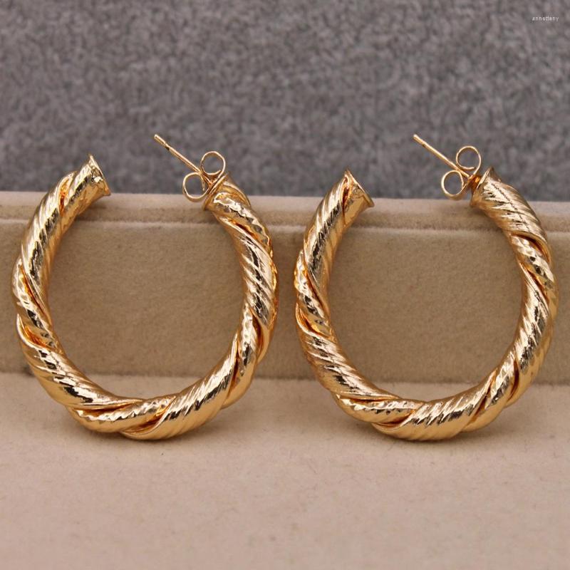 Hoop Earrings Fashion Copper Large Twist For Women's Gold Plated Filled Women Jewelry Accessories Wedding Gift
Hoop Earrings Fashion Copper Large Twist For Women's Gold Plated Filled Women Jewelry Accessories Wedding Gift
