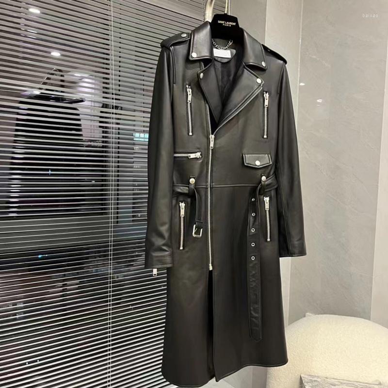 Women' Leather Women Coat Spring 2023 Arrival Genuine Jacket X-Long Length Locomotive Model Style Turn-Down Collar Clothes, Black
Women' Leather Women Coat Spring 2023 Arrival Genuine Jacket X-Long Length Locomotive Model Style Turn-Down Collar Clothes, Black