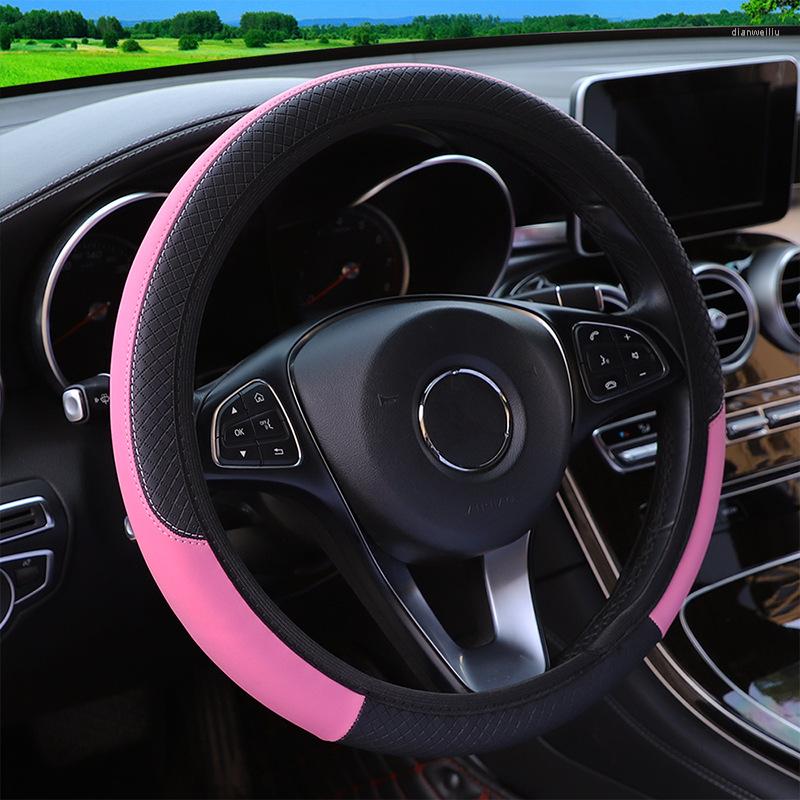 Steering Wheel Covers Automobile Cover Color Leather Elastic No Inner Ring Belt Handle 38cm
Steering Wheel Covers Automobile Cover Color Leather Elastic No Inner Ring Belt Handle 38cm