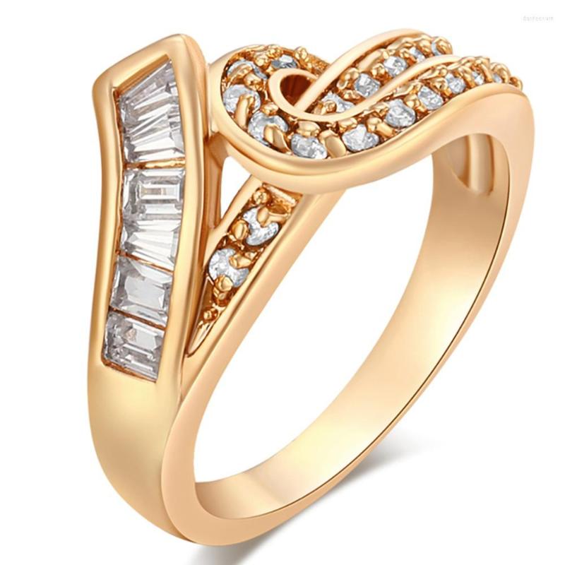 Wedding Rings Luxury Micro Pave Zircon Gold-Color Austrian Crystal Ring For Women Stylish Jewelry Top Quality Drop
Wedding Rings Luxury Micro Pave Zircon Gold-Color Austrian Crystal Ring For Women Stylish Jewelry Top Quality Drop