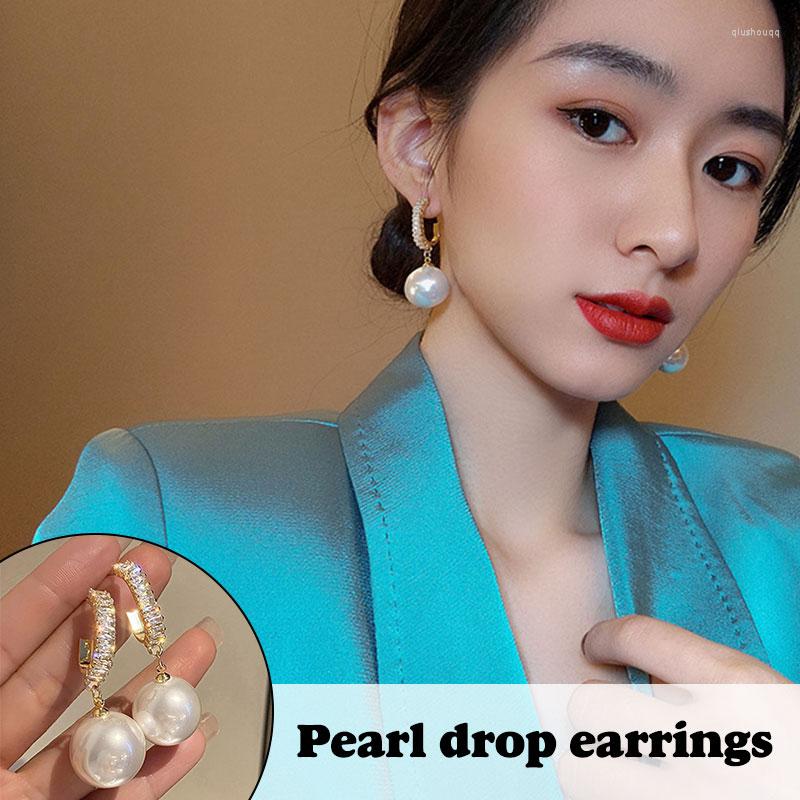 Chains Pearl Drop Earrings For Women Girls Stylish Gold Plating Zirconia Christmas Birthday Gift H9
Chains Pearl Drop Earrings For Women Girls Stylish Gold Plating Zirconia Christmas Birthday Gift H9