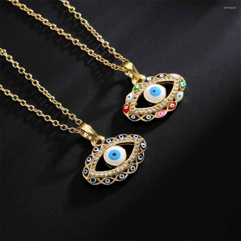 Pendant Necklaces INS Wind Niche Copper-plated 18K Gold Drop Oil Zircon Devil's Eye Clavicle Chain Female For Women
Pendant Necklaces INS Wind Niche Copper-plated 18K Gold Drop Oil Zircon Devil's Eye Clavicle Chain Female For Women