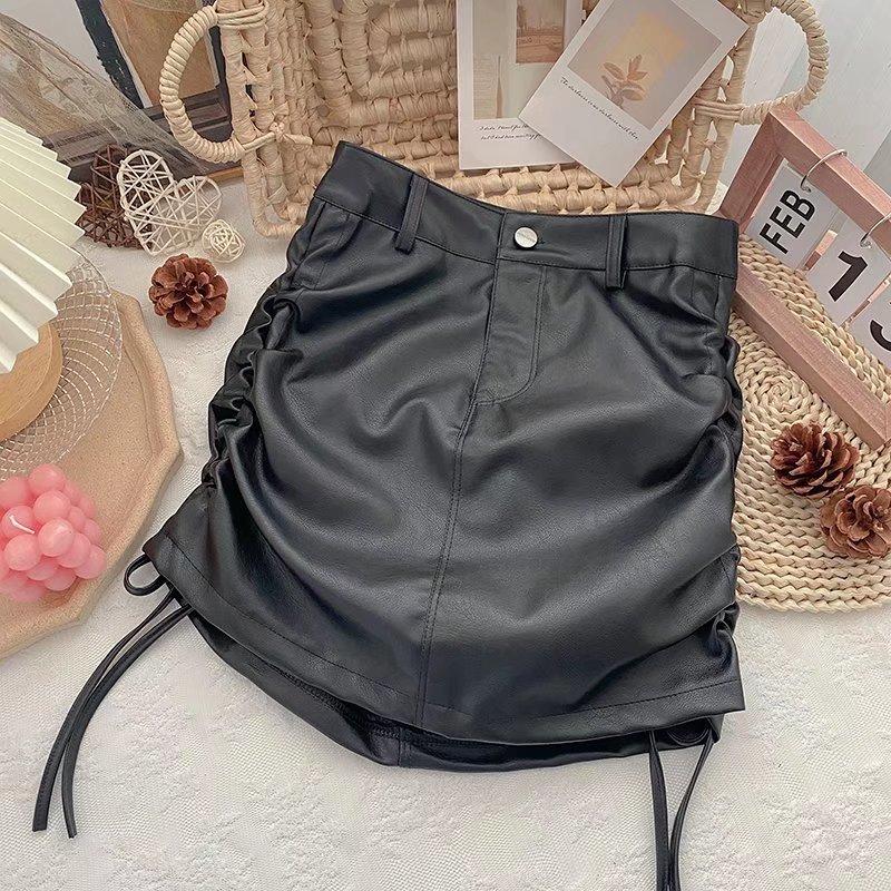 Skirts Korean Style Black Hip Irregular Micro Mini Skirt Drawstring Folds Fashion Sexy High Waist Bodycon Short
Skirts Korean Style Black Hip Irregular Micro Mini Skirt Drawstring Folds Fashion Sexy High Waist Bodycon Short
