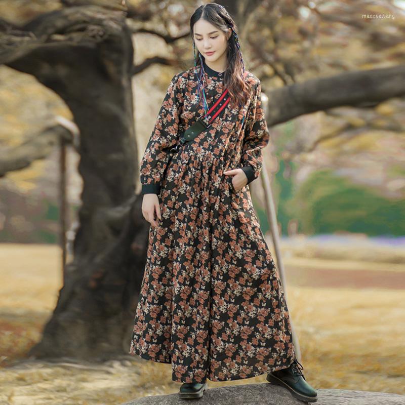 Casual Dresses Johnature Women Vintage Cotton Linen Stand Long Sleeve Print Floral Dress 2023 Autumn National Style Fashion Clothes, Black
Casual Dresses Johnature Women Vintage Cotton Linen Stand Long Sleeve Print Floral Dress 2023 Autumn National Style Fashion Clothes, Black