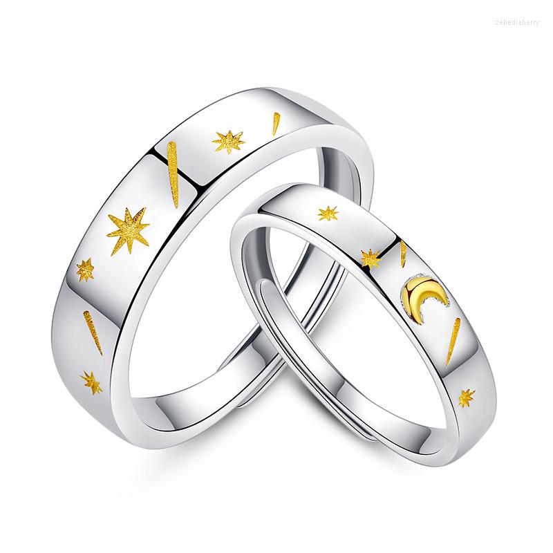 Wedding Rings Gold Color Sun Moon Star Couple Silver Adjustable For Women Men Simple Fashion Korean Jewelry Gift
Wedding Rings Gold Color Sun Moon Star Couple Silver Adjustable For Women Men Simple Fashion Korean Jewelry Gift