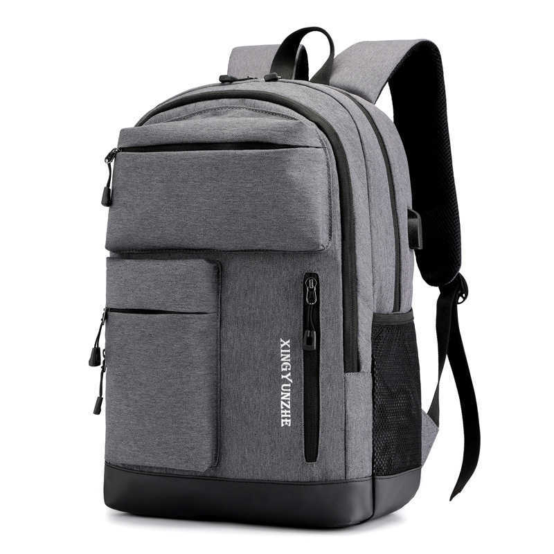 Backpack men's new business computer bag USB rechargeable backpack large capacity anti splash student schoolbag, Light gray
Backpack men's new business computer bag USB rechargeable backpack large capacity anti splash student schoolbag, Light gray