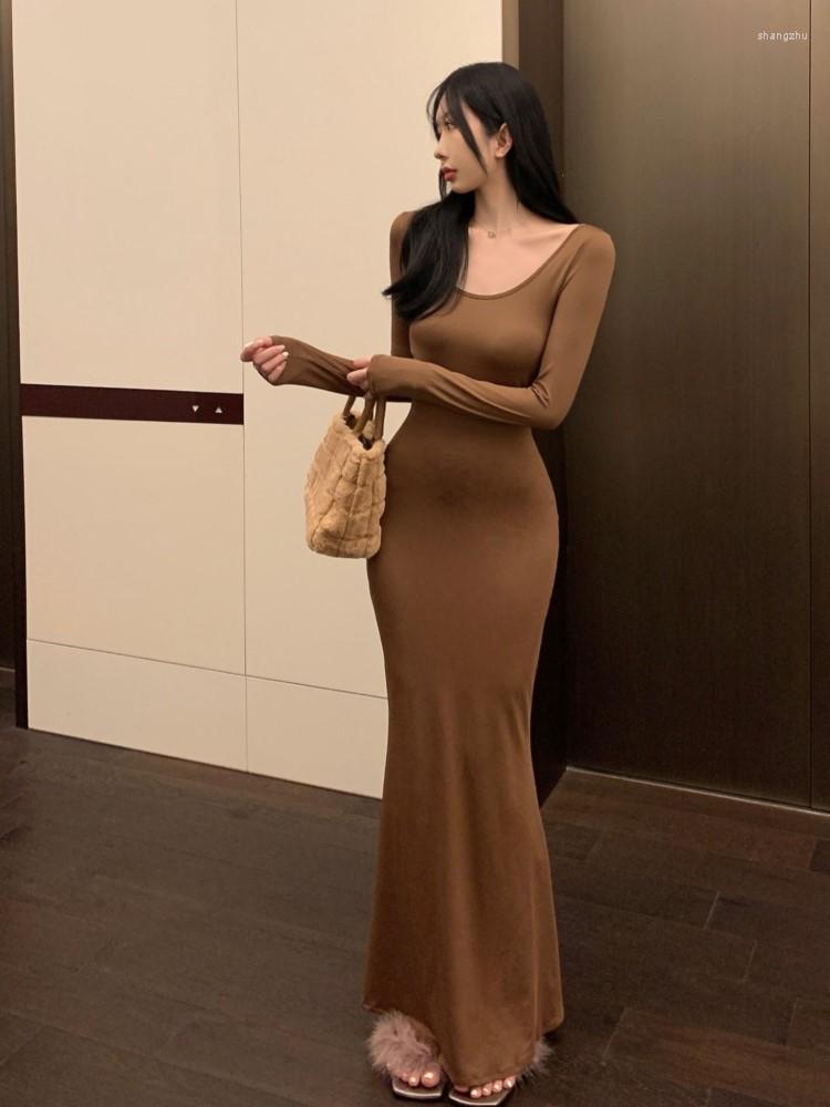 Casual Dresses Women Elegant Sexy Bodycon Maxi Dress 2023 Y2k Autumn Long Sleeve Ladies Birthday Party Club Female Outfits, Black
Casual Dresses Women Elegant Sexy Bodycon Maxi Dress 2023 Y2k Autumn Long Sleeve Ladies Birthday Party Club Female Outfits, Black
