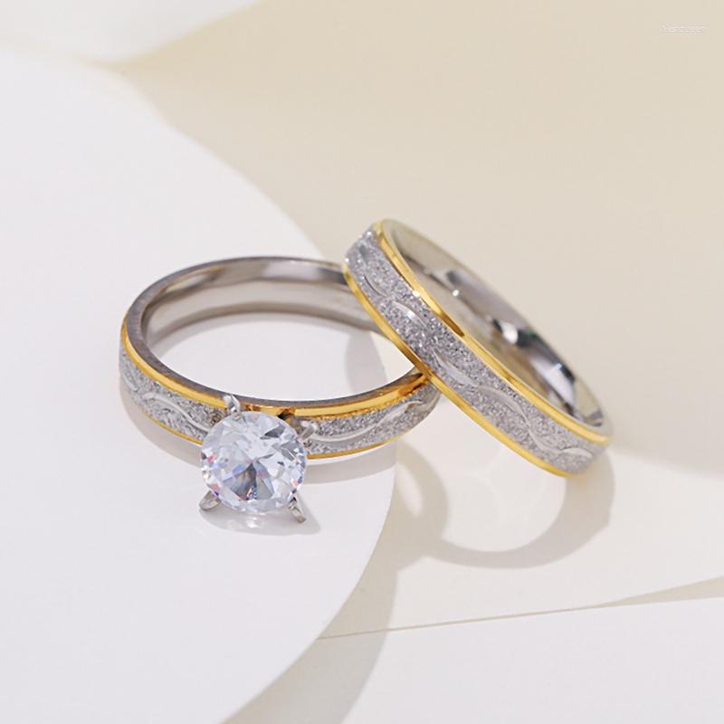 Wedding Rings 4mm Couple Lover Engagement For Women Men Zirconia Simple Stainless Steel Ring Fashion Jewelry Gifts
Wedding Rings 4mm Couple Lover Engagement For Women Men Zirconia Simple Stainless Steel Ring Fashion Jewelry Gifts