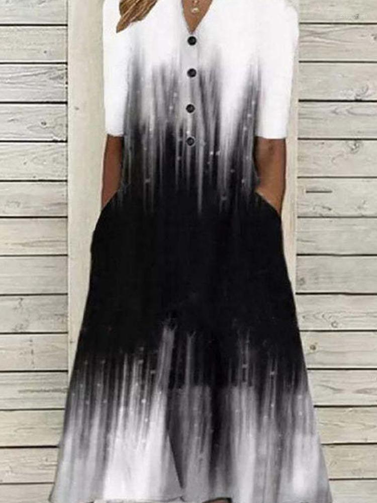 Party Dresses Vintage Tie-dye Dots Print Boho Dress Women Spring V Neck Button A-Line Office Summer Short Sleeve Pocket Long, 03 black
Party Dresses Vintage Tie-dye Dots Print Boho Dress Women Spring V Neck Button A-Line Office Summer Short Sleeve Pocket Long, 03 black