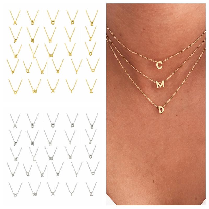 Chains Silver 925 Top Quality Women Girls Initial Letter Necklace Gold Color 26 Letters Charm Necklaces Pendants JewelryChains
Chains Silver 925 Top Quality Women Girls Initial Letter Necklace Gold Color 26 Letters Charm Necklaces Pendants JewelryChains