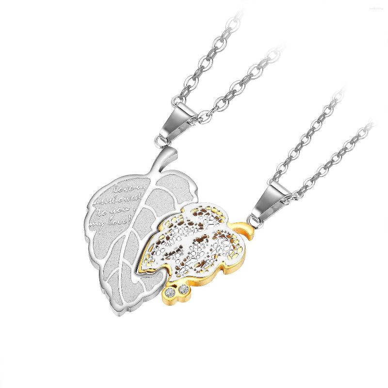 Pendant Necklaces Fashion Leaf Necklace Simple Temperament Stainless Steel Jewelry For Lovers Gift Not Fade Wholesale
Pendant Necklaces Fashion Leaf Necklace Simple Temperament Stainless Steel Jewelry For Lovers Gift Not Fade Wholesale