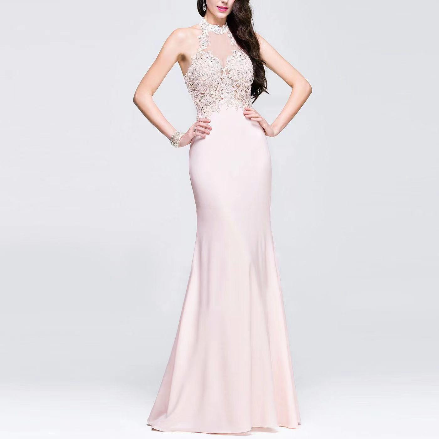 Of The Bride Dresses Jewel Neck Long Illusion Appliqued Sequins Beaded Mother Floor Length Wedding Guest Gown 403