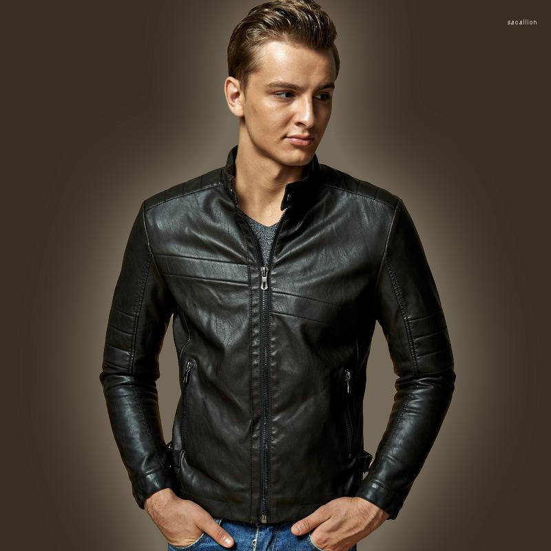 Men's Jackets European And American Men's Leather Jacket Motorcycle Simulation Pu With Velvet Stand Collar, Camel
Men's Jackets European And American Men's Leather Jacket Motorcycle Simulation Pu With Velvet Stand Collar, Camel