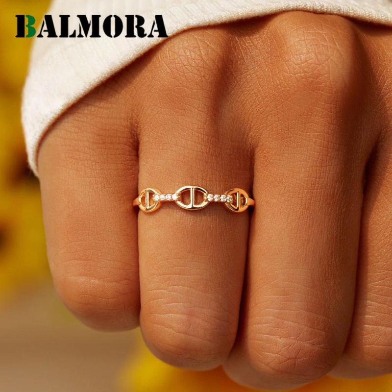Cluster Rings BALMORA S925 Silver Vintage Metal Gold Geometric Finger Ring For Women Elegant Clear CZ Hollow Fashion Fine Anillos Jewelry
Cluster Rings BALMORA S925 Silver Vintage Metal Gold Geometric Finger Ring For Women Elegant Clear CZ Hollow Fashion Fine Anillos Jewelry