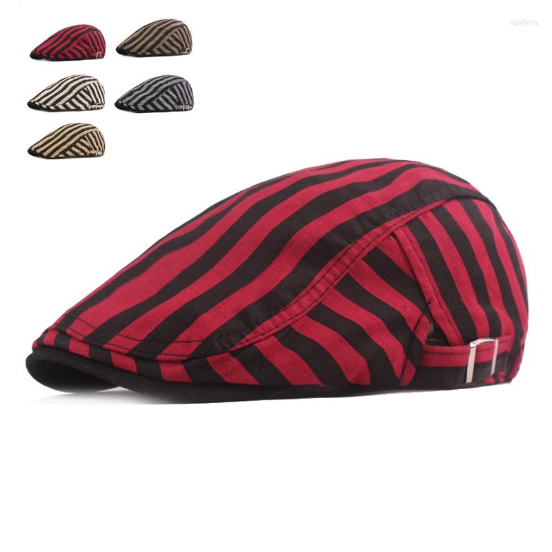 Berets Spring Summer Striped Hats For Men Women Casual Cotton Beret Caps Gorras Planas England British Retro Boinas Flat Hat, White
Berets Spring Summer Striped Hats For Men Women Casual Cotton Beret Caps Gorras Planas England British Retro Boinas Flat Hat, White