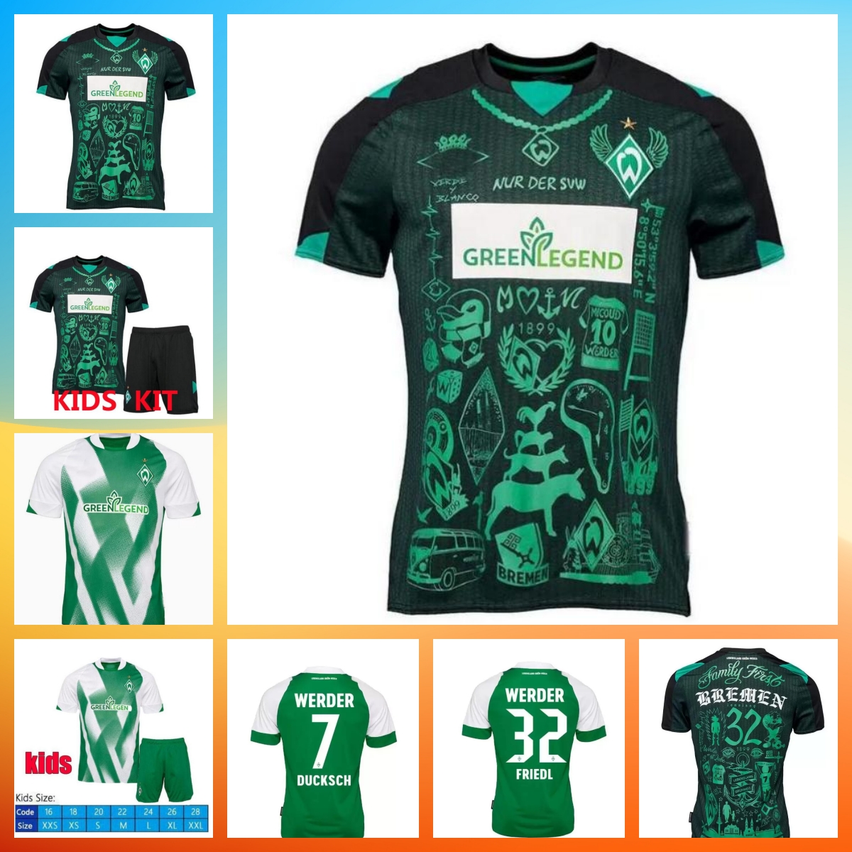 22 23 Werder Bremen Newest special soccer jerseys 2022 2023 How Deep is Your Love DUCKSCH BITTENCOURT FRIEDL VELJKOVIC SCHMID AGU JERSEY FOOTBALL SHIRTS Men kids kit, 07
22 23 Werder Bremen Newest special soccer jerseys 2022 2023 How Deep is Your Love DUCKSCH BITTENCOURT FRIEDL VELJKOVIC SCHMID AGU JERSEY FOOTBALL SHIRTS Men kids kit, 07