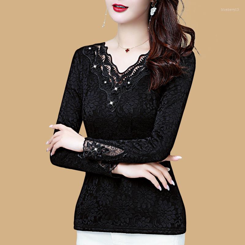 Women's Blouses Women Spring Autumn Style Slim Lace Shirts Lady Casual Long Sleeve V-Neck Flower Printed Blusas Tops DD8198, Black
Women's Blouses Women Spring Autumn Style Slim Lace Shirts Lady Casual Long Sleeve V-Neck Flower Printed Blusas Tops DD8198, Black