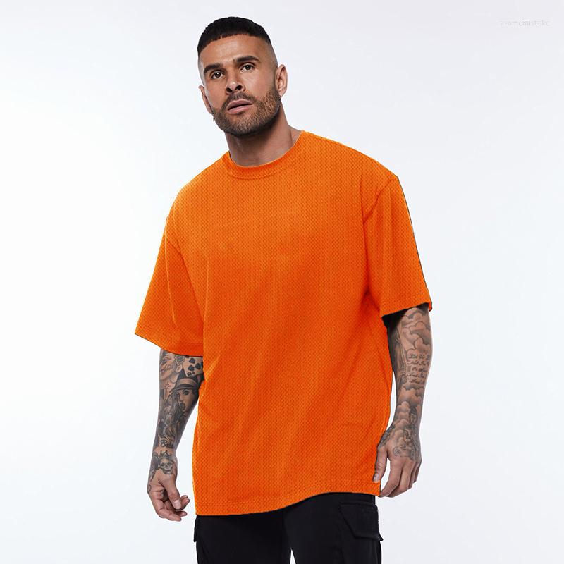 Men's T Shirts Oversized Shirt Men Drop Shoulders Gym Bodybuilding Fitness Loose Hip-Hop T-shirt Quick Dry Mesh Streetwear Sports Tshirt, White
Men's T Shirts Oversized Shirt Men Drop Shoulders Gym Bodybuilding Fitness Loose Hip-Hop T-shirt Quick Dry Mesh Streetwear Sports Tshirt, White