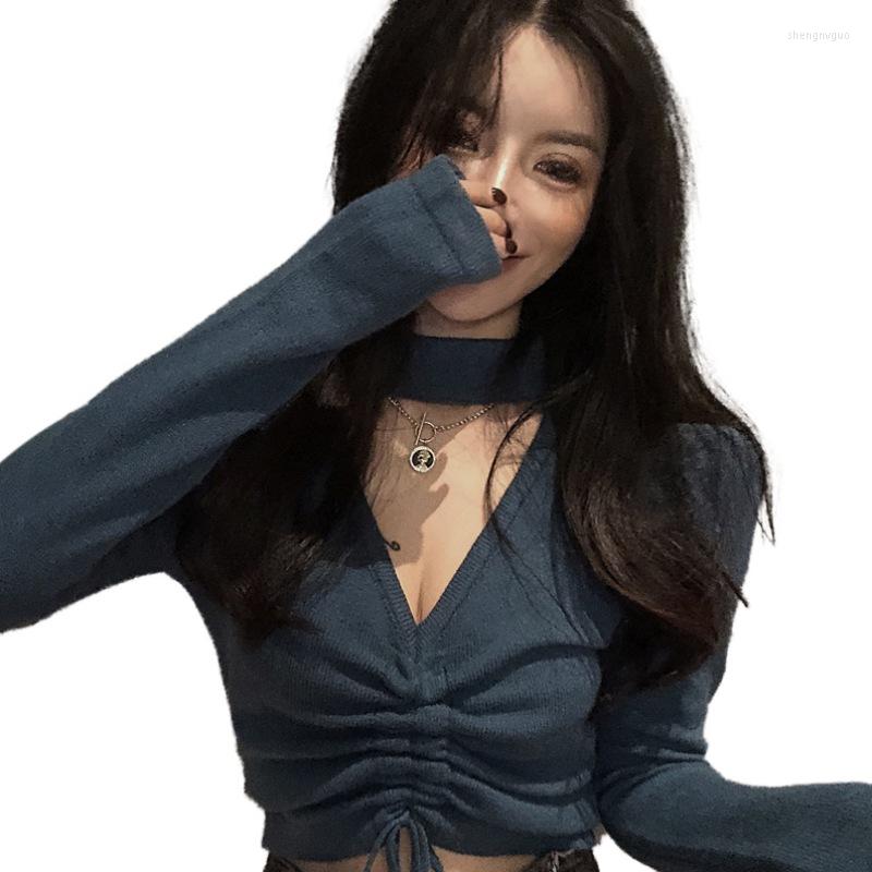 Women's T Shirts Sexy V Neck Halter Knitted Bottoming Shirt Slim Was Thin Women Korean Style Crop Top Women's T-shirts 2023
Women's T Shirts Sexy V Neck Halter Knitted Bottoming Shirt Slim Was Thin Women Korean Style Crop Top Women's T-shirts 2023