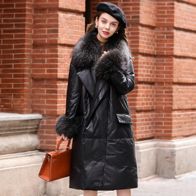 Women's Leather 2023 90%White Duck Down Women's Jackets Raccoon Fur Collar Coat Female Real Sheepskin Coats Ropa De MujerZj, Black
Women's Leather 2023 90%White Duck Down Women's Jackets Raccoon Fur Collar Coat Female Real Sheepskin Coats Ropa De MujerZj, Black