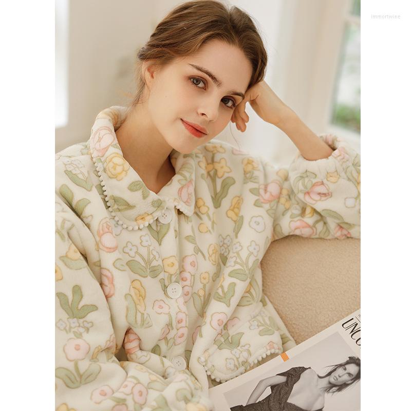 Women's Sleepwear Autumn/Winter 2023 Composite Flannelette Pajamas Thickened Warm Long Sleeves Loungewear Women Flannel Cartoon Pijama Mujer, Cookie bear
Women's Sleepwear Autumn/Winter 2023 Composite Flannelette Pajamas Thickened Warm Long Sleeves Loungewear Women Flannel Cartoon Pijama Mujer, Cookie bear