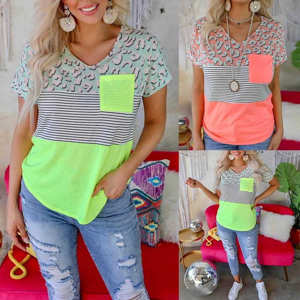 Summer Striped Shirts Printed Short Sleeve Round Neck Pocket Stitching Casual T, Fluorescent green
Summer Striped Shirts Printed Short Sleeve Round Neck Pocket Stitching Casual T, Fluorescent green