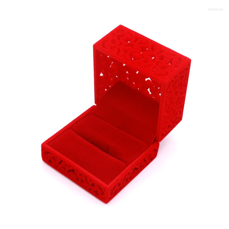 Jewelry Pouches Fashion Red Velvet Square Box Hollow Out Wedding Engagement Ring Boxes For Earrings Display Gift Cases
Jewelry Pouches Fashion Red Velvet Square Box Hollow Out Wedding Engagement Ring Boxes For Earrings Display Gift Cases