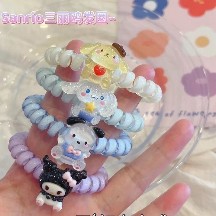 Kuromi Style Telephone Wire Cord Gum Hair Tie Girls Candy Color Elastic Hair Band Ring Rope Bracelet Stretchy Scrunchy
Kuromi Style Telephone Wire Cord Gum Hair Tie Girls Candy Color Elastic Hair Band Ring Rope Bracelet Stretchy Scrunchy
