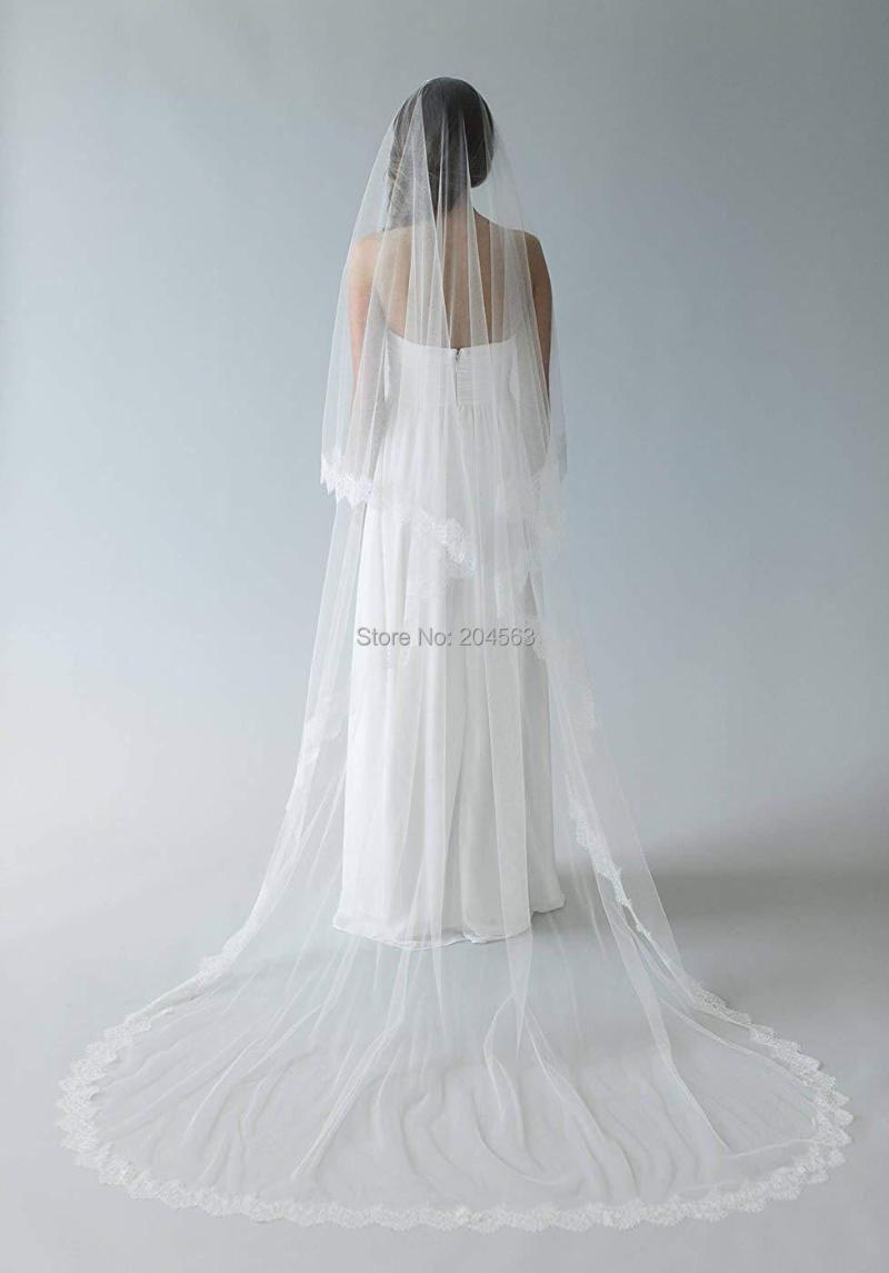 Bridal Veils Romantic Two-Layer Lace Wedding Cathedral Veil For Bride With Appliques Accessorries, Ivory
Bridal Veils Romantic Two-Layer Lace Wedding Cathedral Veil For Bride With Appliques Accessorries, Ivory