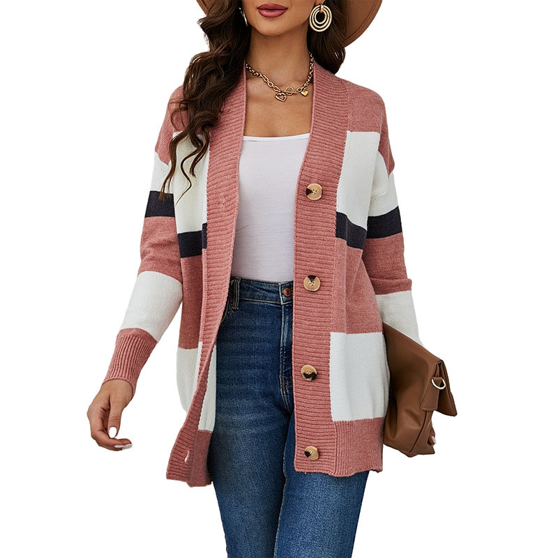 Single Breasted Long Cardigan Women's Sweaters V-neck Solid Color Mid-length Cardigan Colorful Stripd Knitted Coat with Pockets Rib Stiches Long Sleeves Fall Winter, Khaki
Single Breasted Long Cardigan Women's Sweaters V-neck Solid Color Mid-length Cardigan Colorful Stripd Knitted Coat with Pockets Rib Stiches Long Sleeves Fall Winter, Khaki