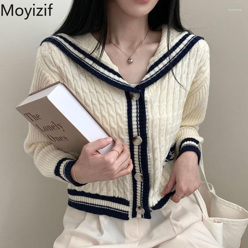 Women's Knits Moyizif Winter Women Sweater Cardigans Laple Striped Button Knit Cardigan Loose Casual Korean Fashion Sweaters Female Clothes, Navy
Women's Knits Moyizif Winter Women Sweater Cardigans Laple Striped Button Knit Cardigan Loose Casual Korean Fashion Sweaters Female Clothes, Navy