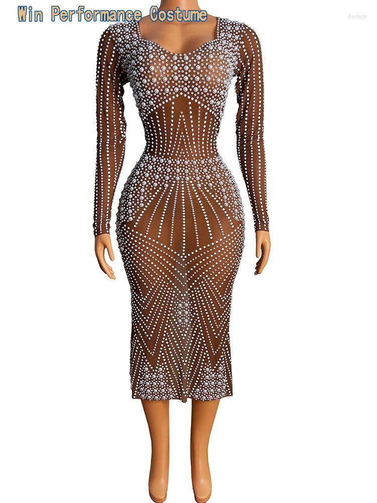 Stage Wear Jigsaw Puzzle Pearl Tight Sexy Bar Nightclub Party Dress Net Celebrity Performance Catwalk Host Costumes, Multi
Stage Wear Jigsaw Puzzle Pearl Tight Sexy Bar Nightclub Party Dress Net Celebrity Performance Catwalk Host Costumes, Multi