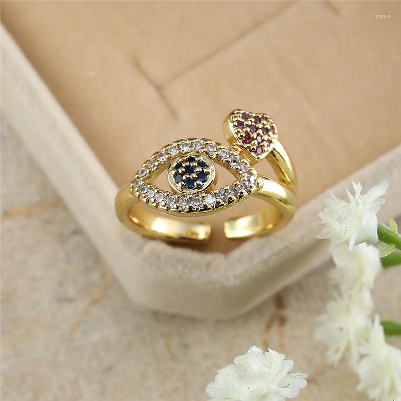 Wedding Rings Cute Female Love Heart Ring Creative Eye Small Stone Vintage Fashion Gold Color Opening For Women Men Jewelry
Wedding Rings Cute Female Love Heart Ring Creative Eye Small Stone Vintage Fashion Gold Color Opening For Women Men Jewelry