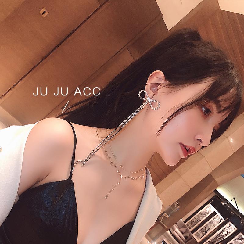 Dangle Earrings Korean Silver Bowknot Long Tassel For Women Bling Rhinestone Tie Bow Drop Party Jewelry & Chandelier
Dangle Earrings Korean Silver Bowknot Long Tassel For Women Bling Rhinestone Tie Bow Drop Party Jewelry & Chandelier