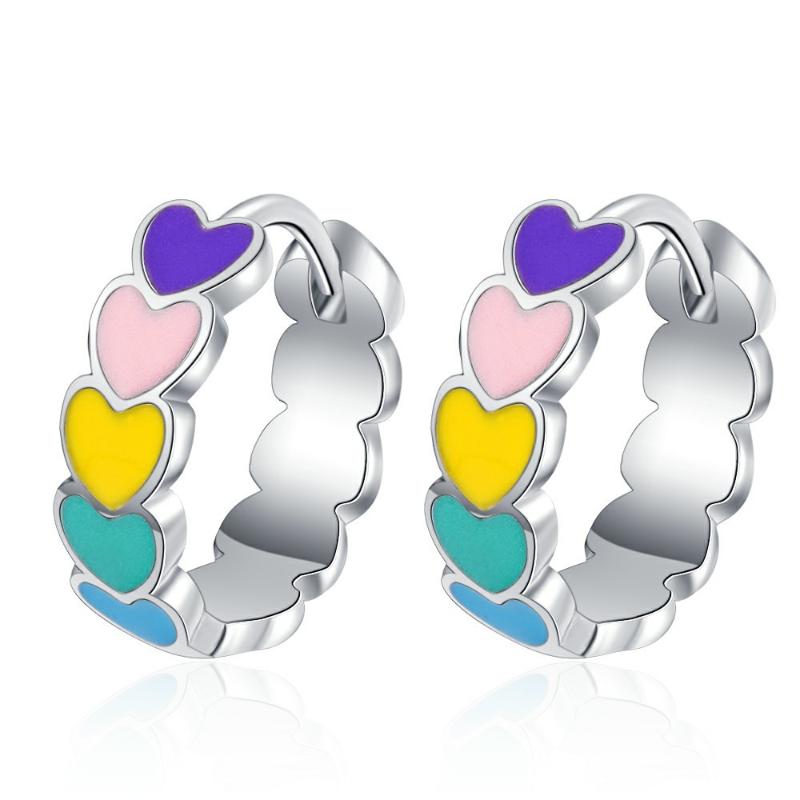 Hoop Earrings & Huggie Silver Stackable Rainbow Enamel Heart Earring For Women Huggies Romantic Trendy Fashion Piercing Jewelry Gift
Hoop Earrings & Huggie Silver Stackable Rainbow Enamel Heart Earring For Women Huggies Romantic Trendy Fashion Piercing Jewelry Gift