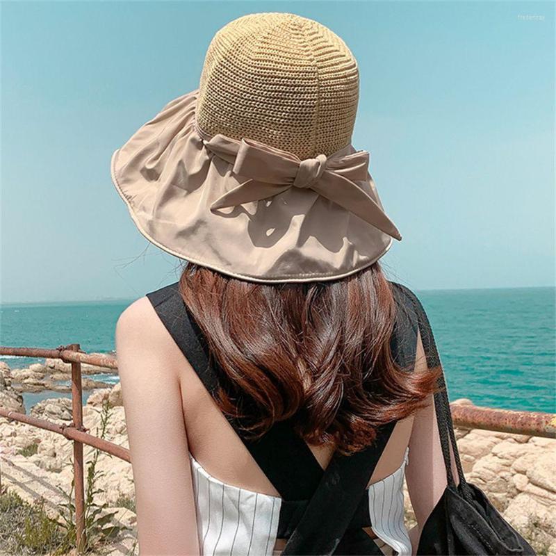 Berets Bow Tie Women Anti-UV Wide Brim Visors Foldable Fisherman Cap Beach Sun Hat Bucket, Black
Berets Bow Tie Women Anti-UV Wide Brim Visors Foldable Fisherman Cap Beach Sun Hat Bucket, Black