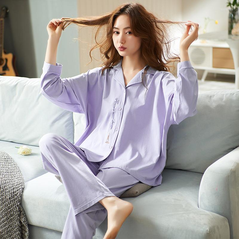 Women's Sleepwear Purple Cotton Sleep Suit Print Letter Sexy Notches Pyjamas 2pcs Women Pajamas Sets Loose Nightwear Casual Home Clothes, 3p1025
Women's Sleepwear Purple Cotton Sleep Suit Print Letter Sexy Notches Pyjamas 2pcs Women Pajamas Sets Loose Nightwear Casual Home Clothes, 3p1025