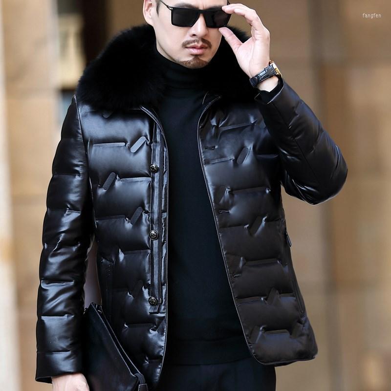Men's Down Medium Length Jacket For Middle-aged And Elderly Leather Coat Lapel Thickened Casual Winter, Black
Men's Down Medium Length Jacket For Middle-aged And Elderly Leather Coat Lapel Thickened Casual Winter, Black