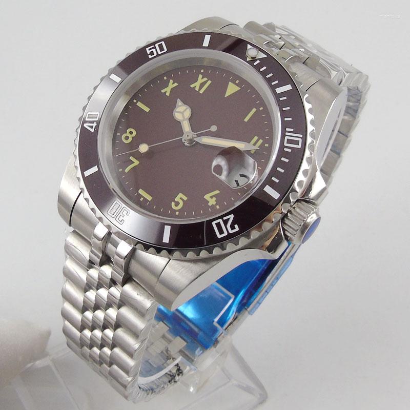 Wristwatches 40mm Nologo Automatic Men Wristwatch Dial Sapphire Glass Jubilee Strap Ceramic Bezel, Picture shown
Wristwatches 40mm Nologo Automatic Men Wristwatch Dial Sapphire Glass Jubilee Strap Ceramic Bezel, Picture shown