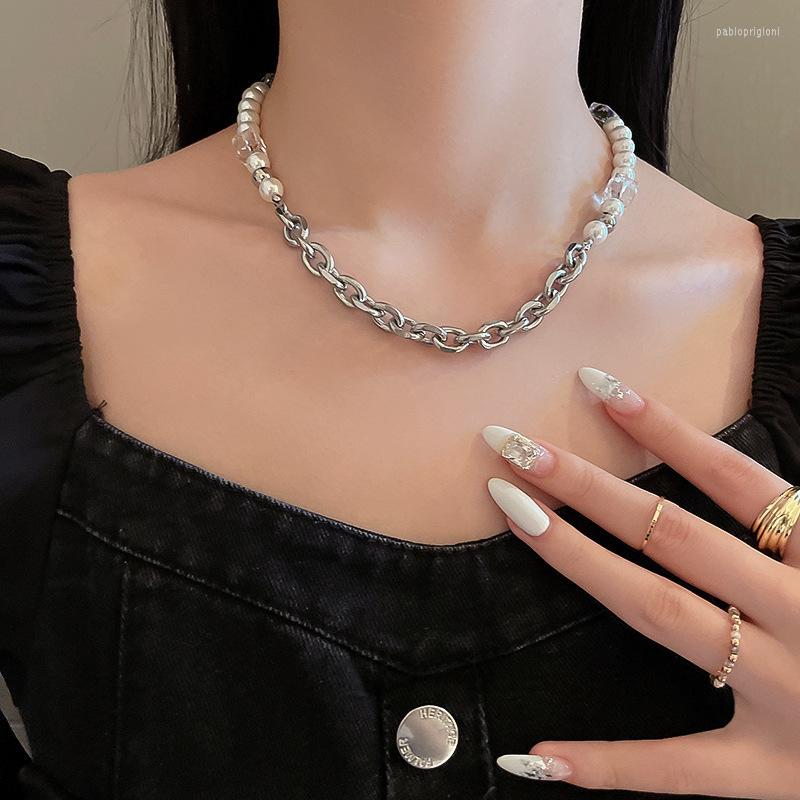Choker 2023 Fashion Ladies Pearl Solid Metal Chain Mixed Necklace Simple Personality Elegant Wedding Jewelry
Choker 2023 Fashion Ladies Pearl Solid Metal Chain Mixed Necklace Simple Personality Elegant Wedding Jewelry