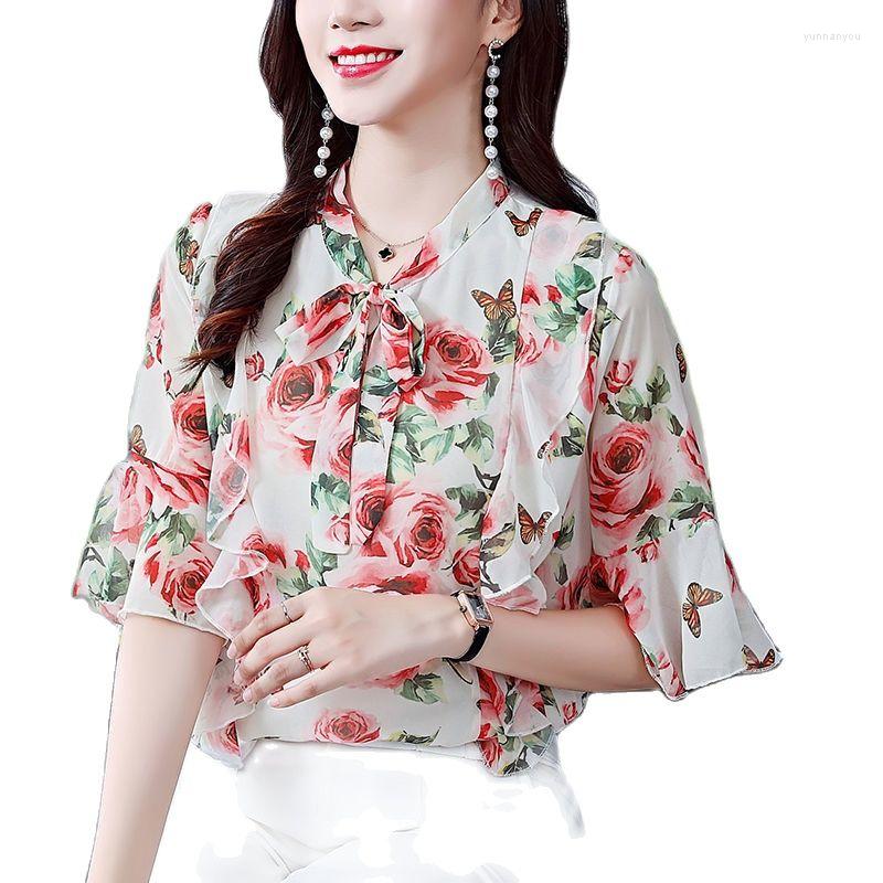 Women's Blouses Women Spring Summer Style Chiffon Shirts Lady Casual Short Flare Sleeve Bow Tie Collar Blusas Tops DF4114, Green
Women's Blouses Women Spring Summer Style Chiffon Shirts Lady Casual Short Flare Sleeve Bow Tie Collar Blusas Tops DF4114, Green