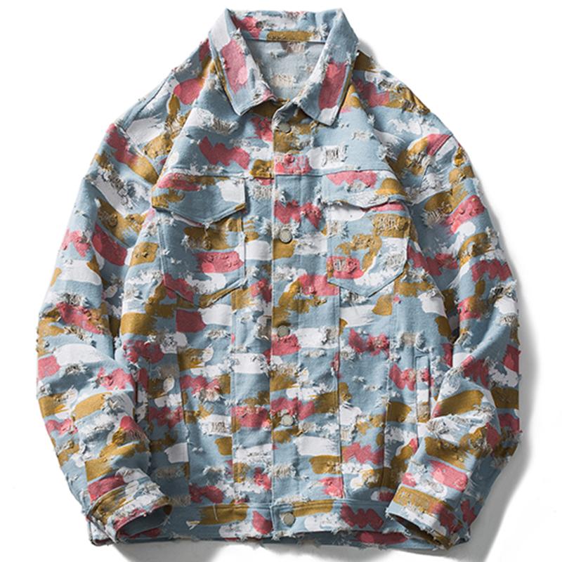Men' Jackets Streetwear Denim Cargo Jacket Men Harajuku Hip Hop Ripped Graffiti Coat Autumn Casual Bomber Outwear, One
Men' Jackets Streetwear Denim Cargo Jacket Men Harajuku Hip Hop Ripped Graffiti Coat Autumn Casual Bomber Outwear, One