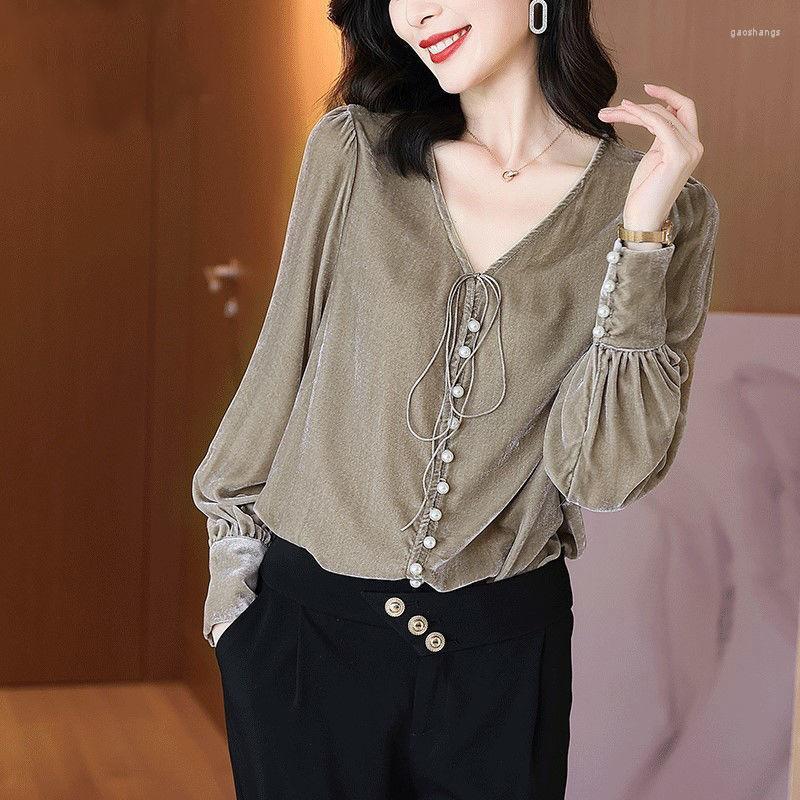 Women' Blouses Bright Shirt Female 2023 Spring And Autumn Regular Cultivation European Foreign Air Loose Solid Color Blouse Women, Khaki
Women' Blouses Bright Shirt Female 2023 Spring And Autumn Regular Cultivation European Foreign Air Loose Solid Color Blouse Women, Khaki
