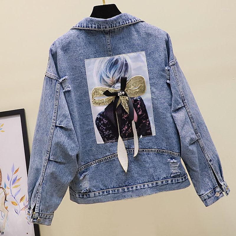 Women' Jackets Korean Patch Designs Denim Jacket Women Chic Lapel Short Cowboy 2023 Spring Autumn Fashion Indie Aesthetic Outwears, Blue 2
Women' Jackets Korean Patch Designs Denim Jacket Women Chic Lapel Short Cowboy 2023 Spring Autumn Fashion Indie Aesthetic Outwears, Blue 2