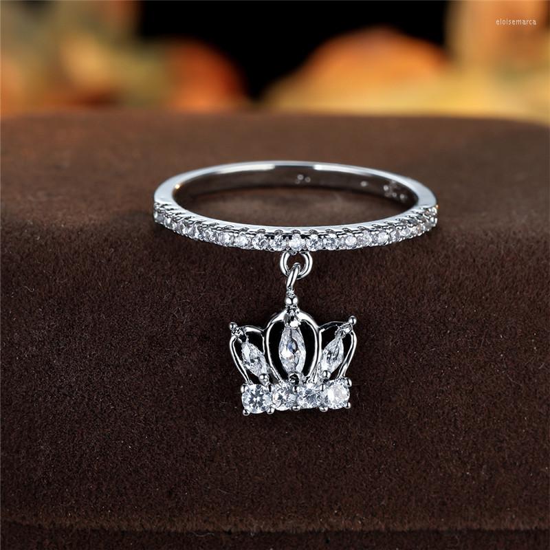 Wedding Rings Geometric Small Stone White Zircon Ring Dainty Gold Silver Color Luxury Crystal Queen Crown Pendant For Women
Wedding Rings Geometric Small Stone White Zircon Ring Dainty Gold Silver Color Luxury Crystal Queen Crown Pendant For Women