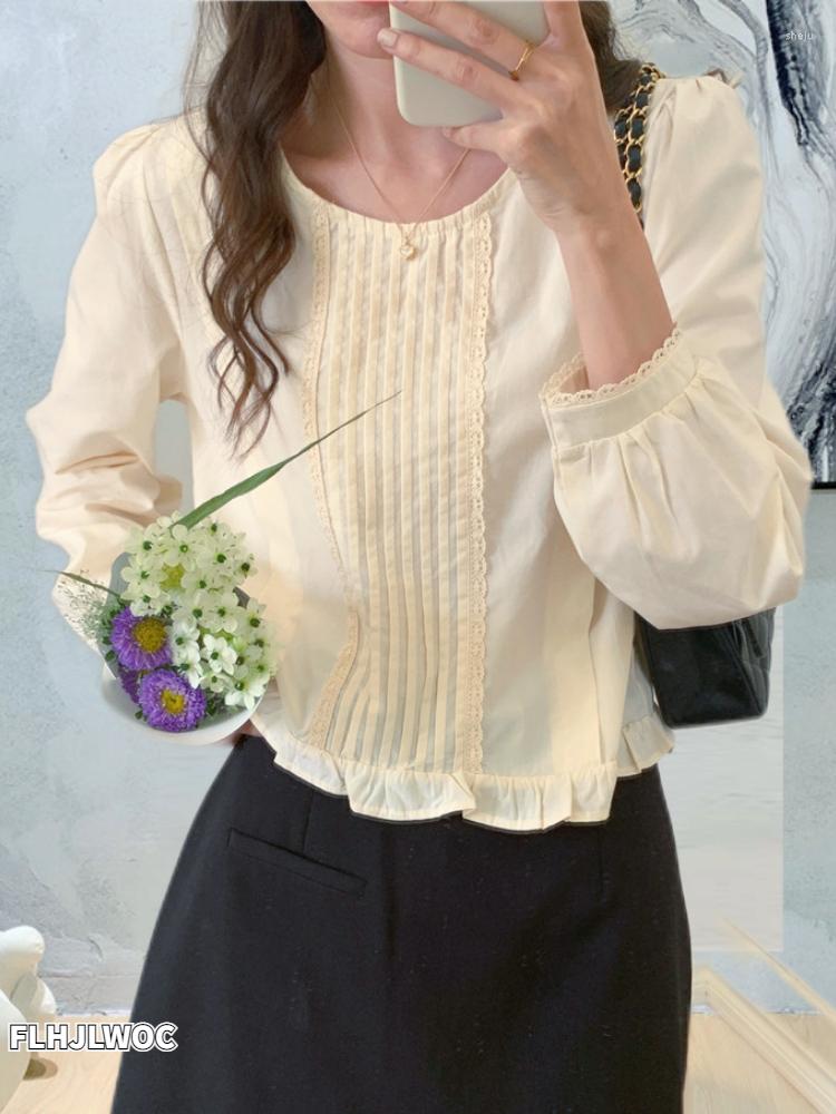 Women's Blouses S Lace Ruffles Tops Blusas 2023 Cute Sweet Girls Chic Korea Fashion Clothes Solid Cotton Blends Women Shirts, Apricot
Women's Blouses S Lace Ruffles Tops Blusas 2023 Cute Sweet Girls Chic Korea Fashion Clothes Solid Cotton Blends Women Shirts, Apricot