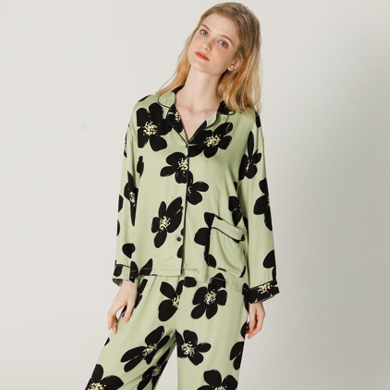Women' Sleepwear 2023 Spring Summer Satin-like Cotton Pajamas Set Women High Quality Pint Cardigan Homewear Full Sleeve Night Sleep Pants, Short sleeve
Women' Sleepwear 2023 Spring Summer Satin-like Cotton Pajamas Set Women High Quality Pint Cardigan Homewear Full Sleeve Night Sleep Pants, Short sleeve